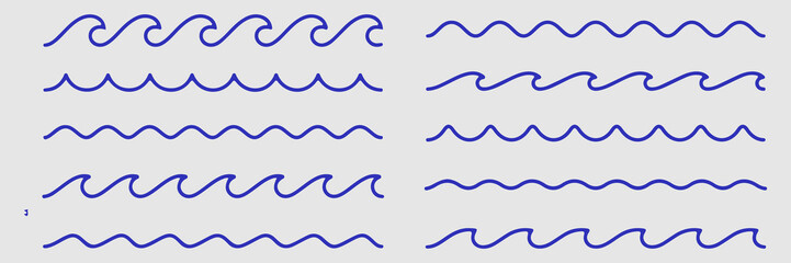 Wave lines, vector wavy zigzags and squiggly pattern lines. Vector curvy black squiggles and curvy underlines isolated set.