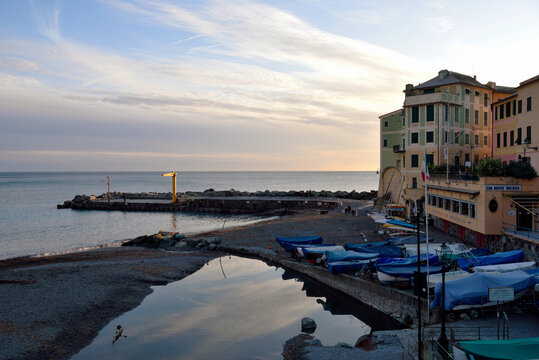 panorama of Bogliasco Liguria Italy