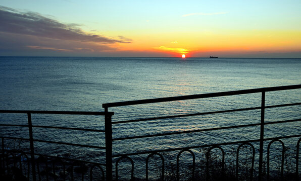 Sunset in Bogliasco, Liguria, Italy