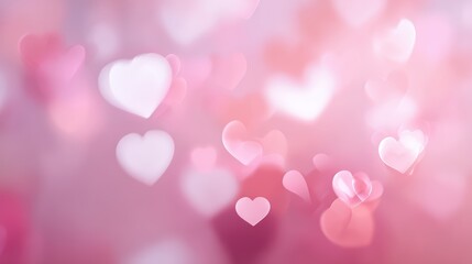 Romantic floating hearts background