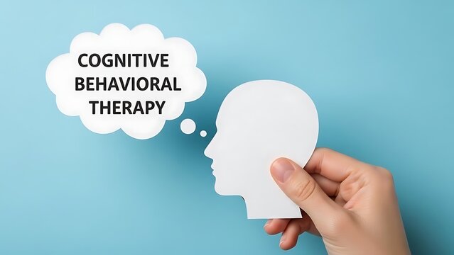 Thought bubble showing cognitive behavioral therapy