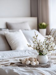 Easter eggs spring bedroom decor