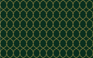 Arabic-style monoline geometric pattern. Ramadan Kareem illustration with a gate pattern.