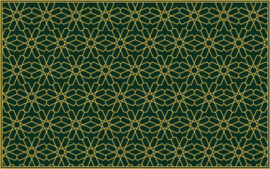 Arabic style monoline geometric pattern. Ramadan Kareem illustration with 8 petal flower pattern.