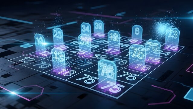 Futuristic roulette game interface - Powered by Adobe