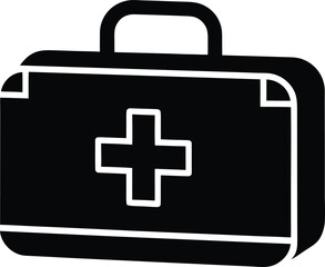 Obraz premium First Aid Kit silhouette vector art Illustration