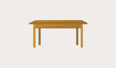 Wooden table vector