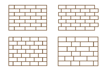 Brick Wall Silhouette. Bricks icon.