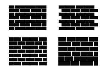 Brick wall build stack stonewall business house. Brick stone icon wall construction architecture vector. Construction Pattern Illustration Vector Format.