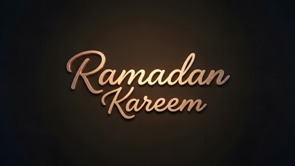 Obraz premium Ramadan kareem greeting with elegant typography