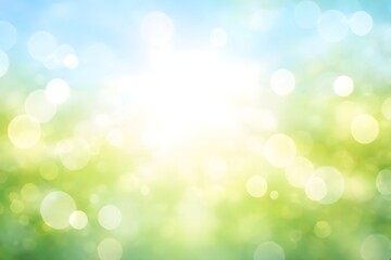 Naklejka premium Abstract sunny meadow gradient background with pastel light and defocused bokeh
