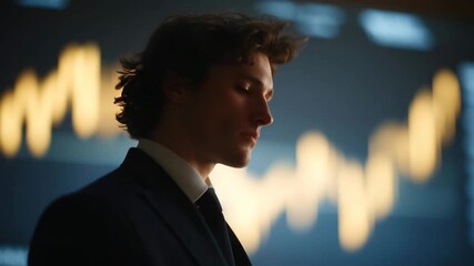 A legal advisor silhouette double-exposed with risk charts and warning symbols, representing compliance management and corporate governance. cinematic color correction, natural uneven lighting yet