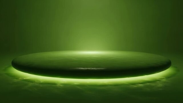 Abstract green background with spotlight