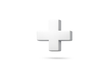 Obraz premium White plus sign graphic with a transparent background for any purpose