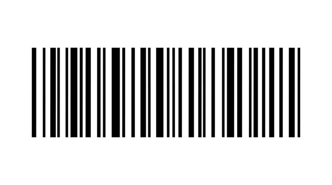Barcode, bar code icon isolated, universal tag for scanning