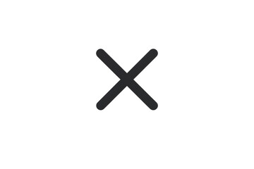 Obraz premium A simple close icon, X mark on transparent background, cancel button, UI