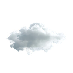 Obraz premium A large white cloud on a black background on transparent background