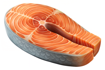 Fresh salmon fillet on a black background