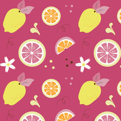 seamless pattern with lemons