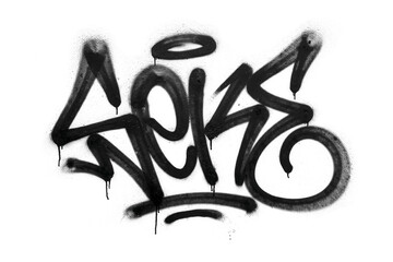 Graffiti Spray Paint Overlay. Urban Street Art Tag. Aerosol Texture. Underground Design © smishura