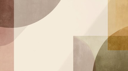 Abstract Geometric Shapes in Earthy Tones for Modern Design