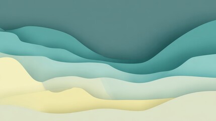 Soft Abstract Layers of Blue and Yellow Tones in Modern Design