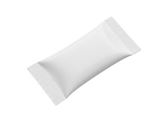 White sachet isolated on transparent background