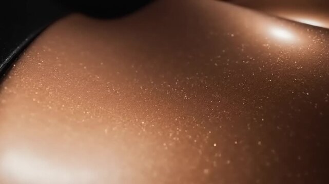 Abstract metallic surface with copper and black gradients in soft focus