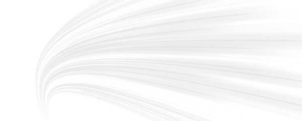 White glowing spiral lines create a dynamic motion effect in abstract style. Light trails rotate smoothly, forming a futuristic energy flow. Vector illustration isolated on transparent background. © IvanLi