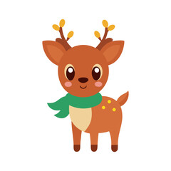 reindeer with christmas tree