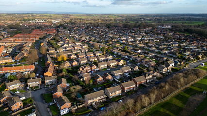 Aerial View of Suburban Housing Development at Taylor Wimpey, Ripon.