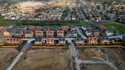 Aerial View of Housing Development and Construction Site at Taylor Wimpey, Ripon.