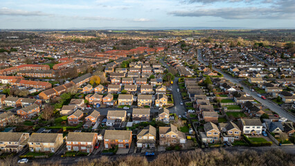 Aerial View of a Suburban Housing Development at Taylor Wimpey, Ripon.