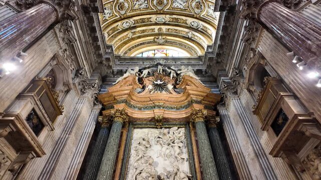 Side Altar in the Church of Saint Agnes in Agone, Rome