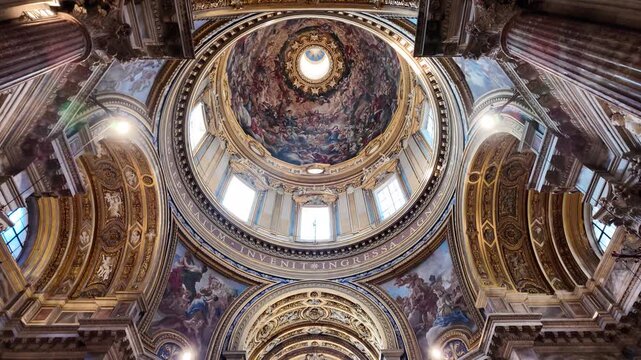 The dome of Chiesa di Sant&rsquo;Agnese in Agone in Rome