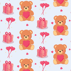 seamless pattern with teddy bears