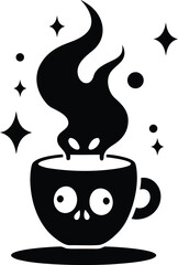 Minimalist high contrast white abstract graphic design On white Background Vector illustration