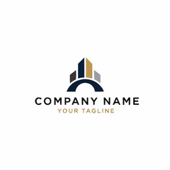 Fototapeta premium Modern Abstract Building Logo Design.