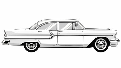 vintage car isolated