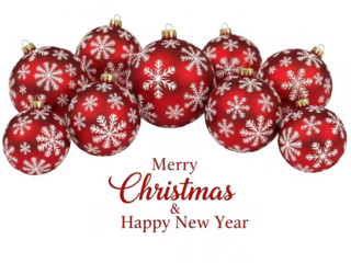 Marry Christmas and Happy New Year isolated on transparent background