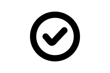 Bold Check Mark Circle Icon &ndash; Confirmation and Approval