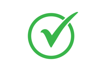 Minimal Green Tick Circle Icon – Verification Symbol