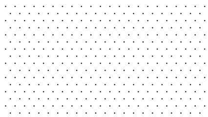 Minimalist seamless pattern of tiny black polka dots on a white background for textile and...