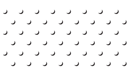 Minimalist sparse black crescent moon pattern on a white background for clean modern branding