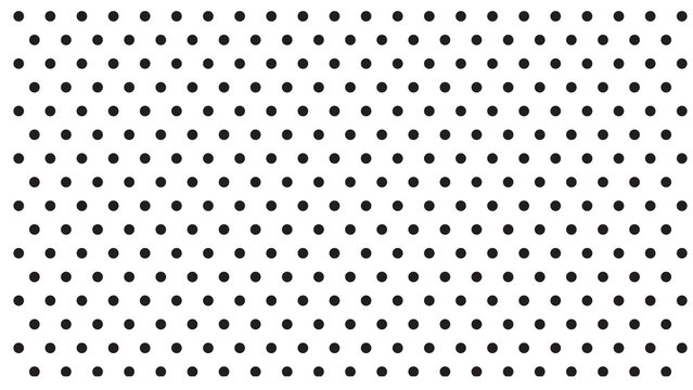 Bold black large polka dots pattern on a plain white background for modern graphic design