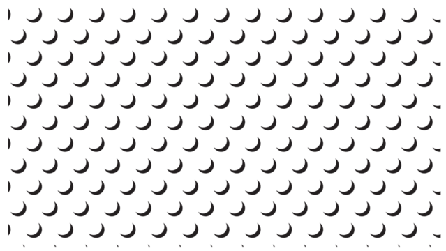 Dense black crescent moon shapes seamless texture on white background for artistic print projects - Powered by Adobe
