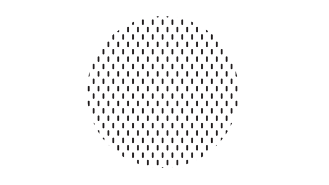 Minimalist circle composed of vertical black dashed lines on white background for technical design - Powered by Adobe