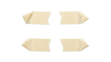 Two sets of torn paper pieces on black background