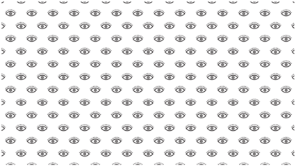 Subtle and intricate pattern composed of many small eye icons creating a textured minimalist black and white background