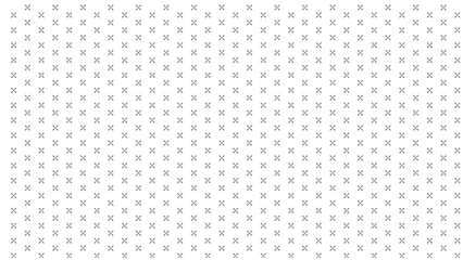 Textured minimalist pattern of small X cross icons in a staggered layout on a crisp white background